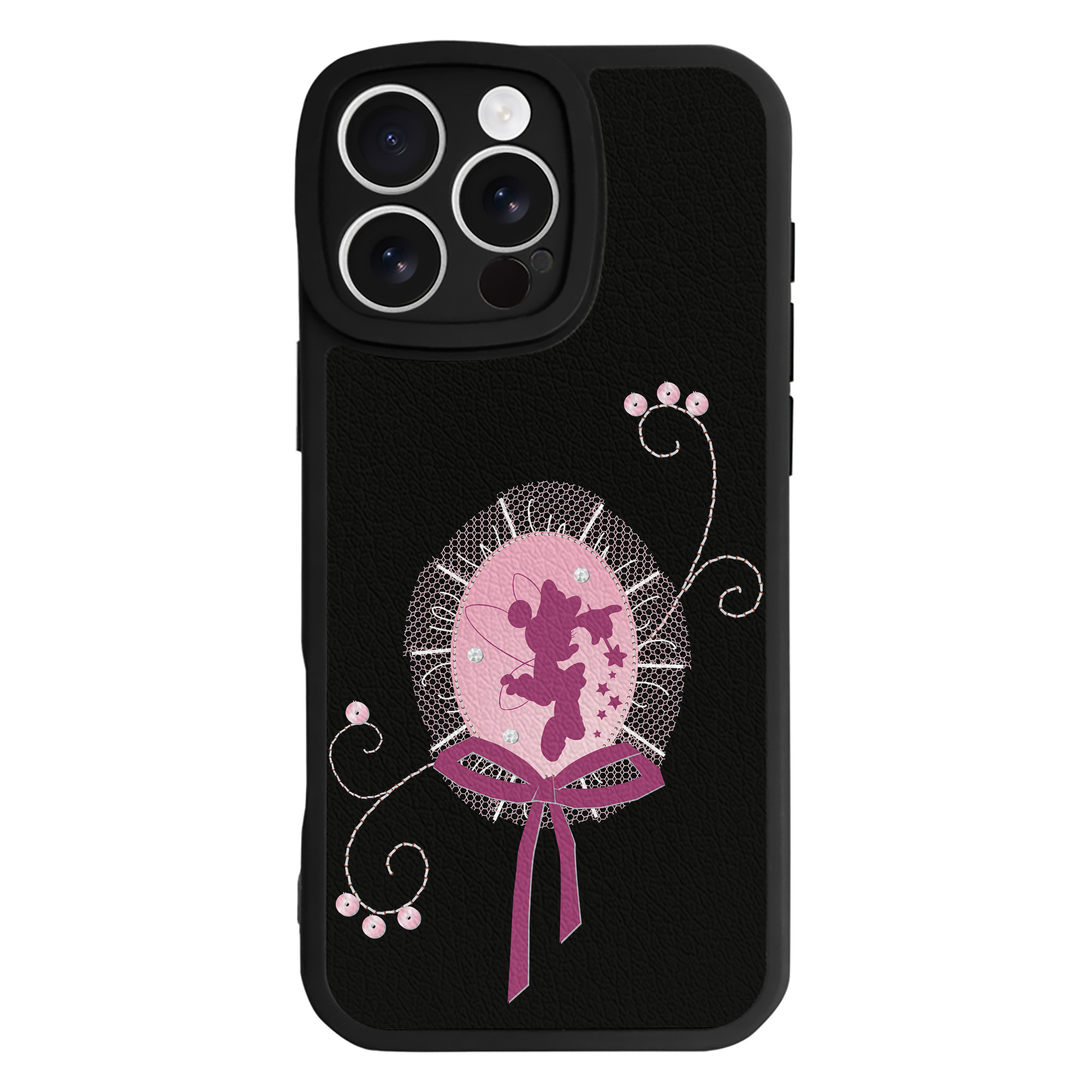 （画像用） ミッキーマウス Mickey Mouse 【iPhone 16シリーズ対応】シリコンスマホケース（レザー調） 材質：シリコン